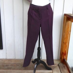 New Ladies Pants, Size M, Plum-black Jacquard